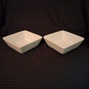2 x Pampered Chef Simple Additions 7.25” Square Vegetable Serving Bowls, EUC